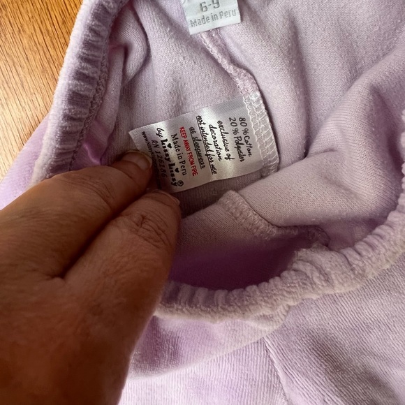 Kissy kissy | cupcake babydoll top with matching velour velvety lilac pants - Picture 4 of 6